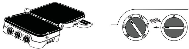 CUISINART GR4&0E - - FONCTION PLANCHA - 1