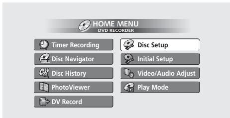 PIONEER DVR-220S - Menu Disc Setup - 1