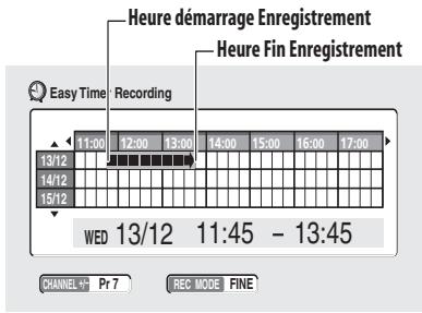 PIONEER DVR-220S - Appuyez sur ENTER pour préciser l'heure de début d'enregistrement. - 1
