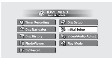 PIONEER DVR-220S - Utilisation du menu des réglages initiaux (Initial Setup) - 1