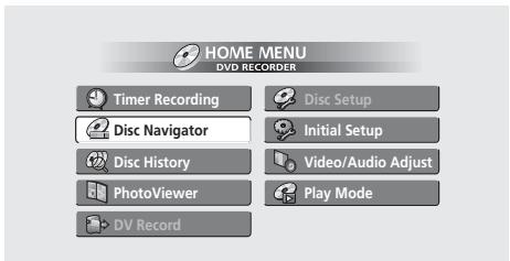 PIONEER DVR-220S - Utilisation de Disc Navigator pour les disques qui ne peuvent qu'être lus - 1