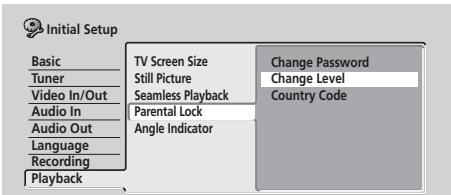 PIONEER DVR-220S - Sélectionnez 'Change Level'. - 1