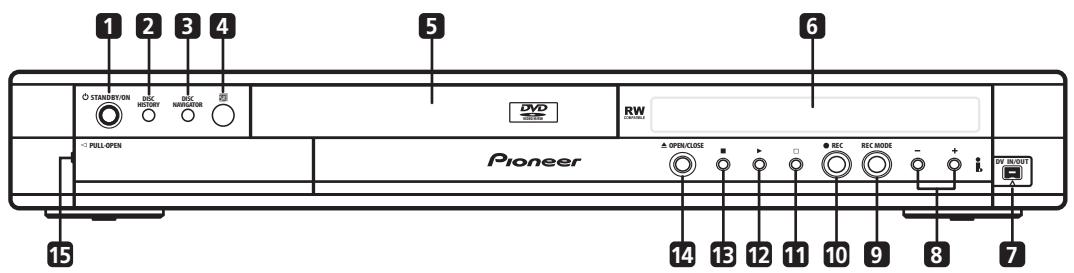 PIONEER DVR-220S - Panneau avant - 1