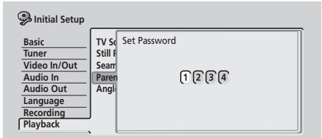 PIONEER DVR-220S - Utilisez les touches numéroétées pour taper un mot de passer de 4 chiffres. - 1