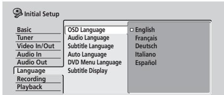 PIONEER DVR-220S - OSD Language - 1