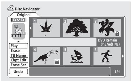 PIONEER DVR-220S - Appuyez sur DISC NAVIGATOR pour afficher la page Disc Navigator. - 1