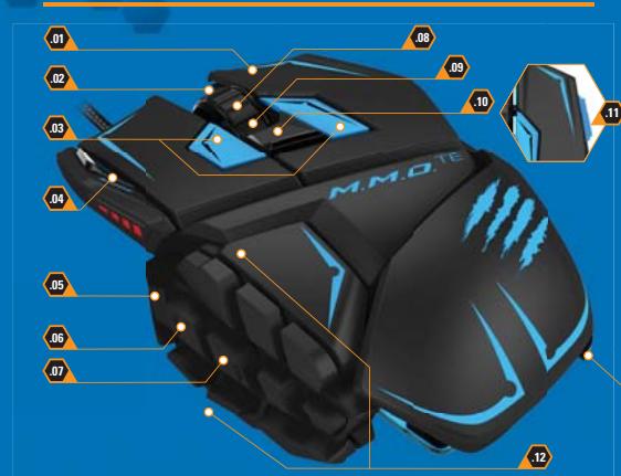 MAD CATZ RAT MMO T.E ROUGE - Product Layout - 1