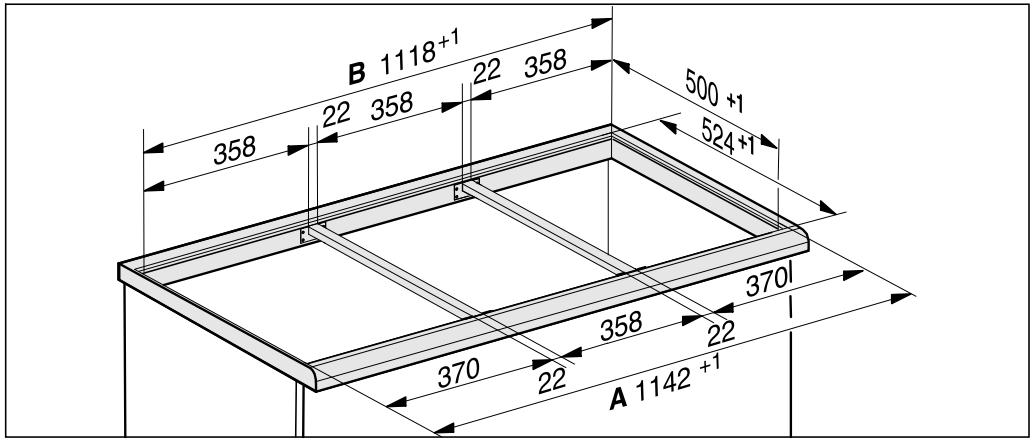 MIELE CS7102FL - Barrettes de jonction - à fleur de plan - 1