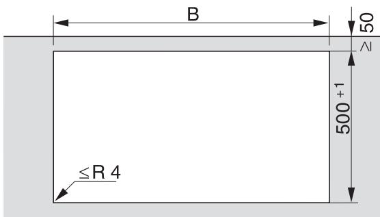MIELE CS7102FL - Découpe du plan de travail - standard - 1