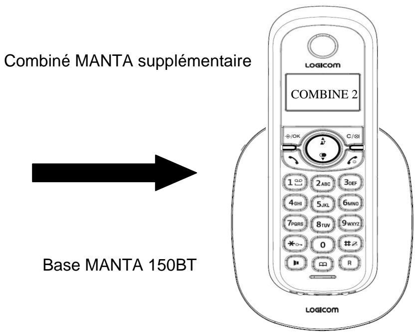 LOGICOM MANTA 150 SOLO NOIR - – Association automatique d'un combiné de la gamme MANTA à la base - 2