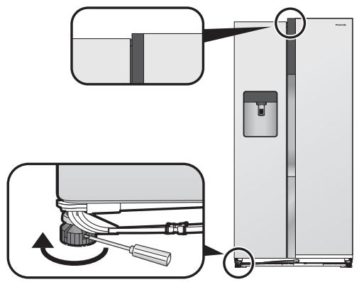 PANASONIC NR-B53V1-XE - Si la porte gauche est plus basse que la droite - 1