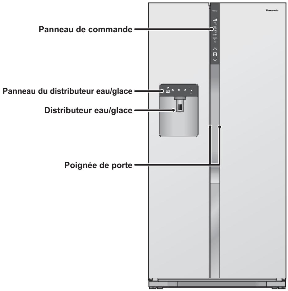 PANASONIC NR-B53V1-XE - Extérieur et panneau de commande - 1