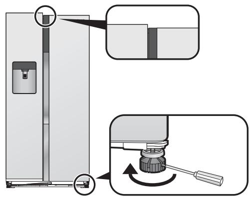 PANASONIC NR-B53V1-XE - Si la porte droite est plusasse que la gauche - 1