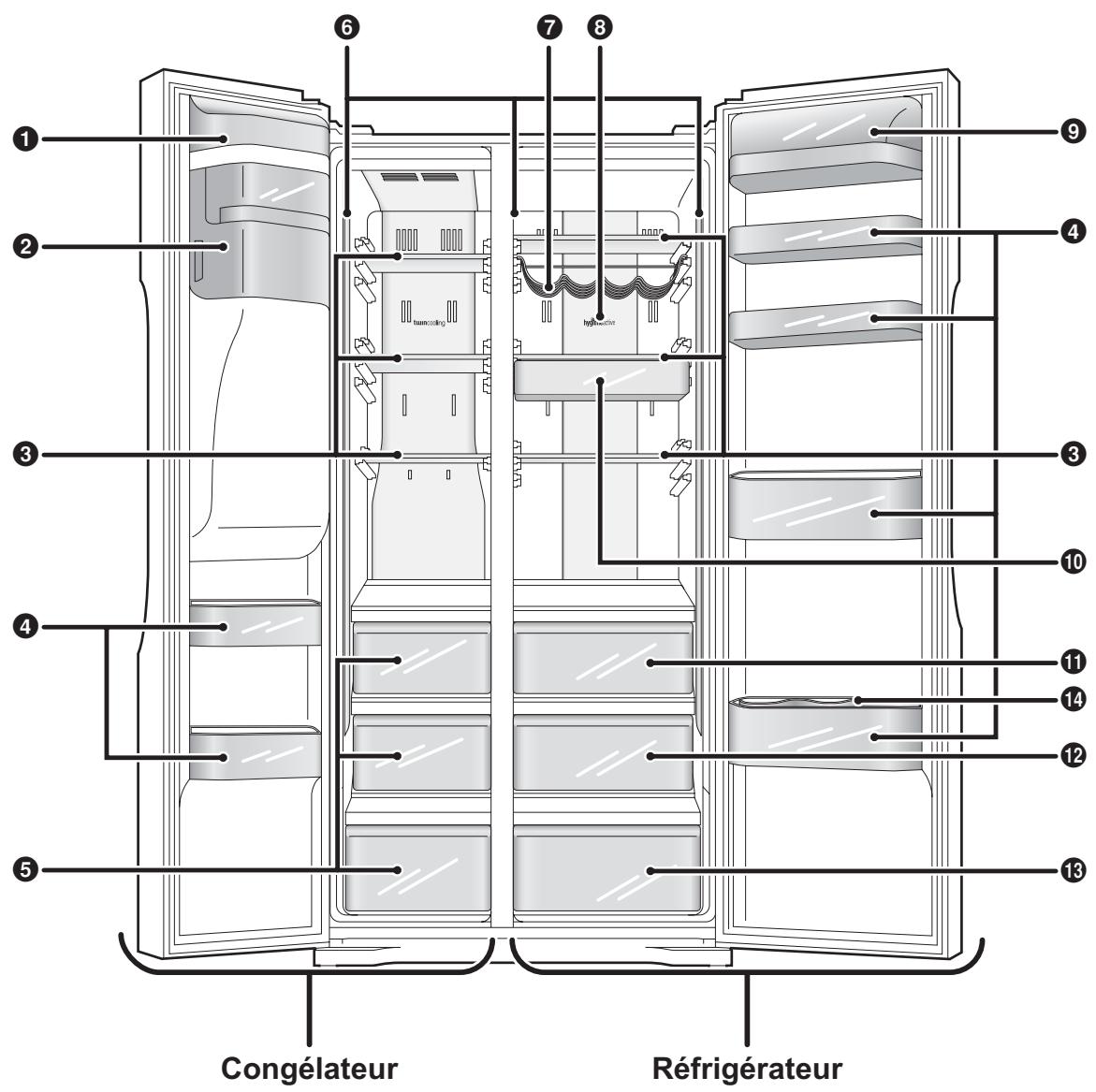 PANASONIC NR-B53V1-XE - Intérieur et aliments stockés - 1