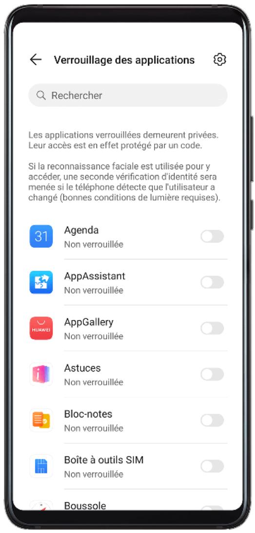 HUAWEI P40 PRO 256G - Verrouillage d'applications - 1