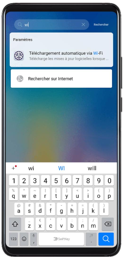 HUAWEI P40 PRO 256G - Rechercher des éléments dans Paramètres - 1
