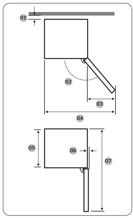 SAMSUNG BRB26612FWW - Dimensions totales de l'appareil - 1