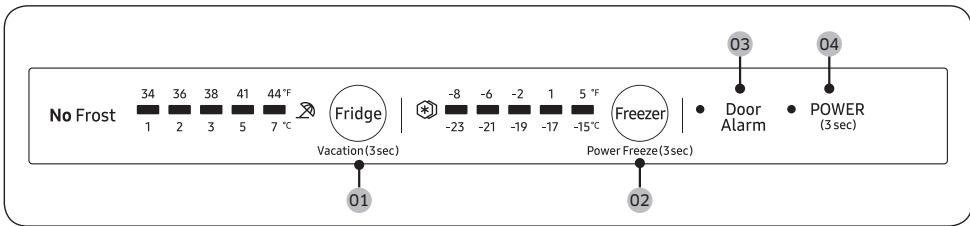 SAMSUNG BRB26612FWW - Panneau de commande - 2