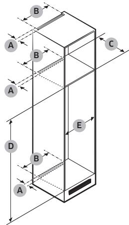 SAMSUNG BRB26612FWW - Dimensions du meuble - 1