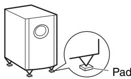 ONKYO SKW208 - Using the Floor Pads for Subwoofer - 1