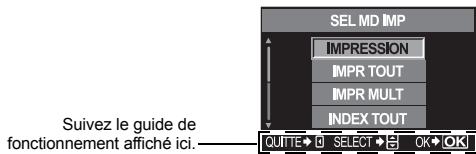 OLYMPUS NC - Suivez les guides de fonctionnement pour régler une option d'impression. - 1