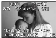 OLYMPUS NC - Appuyez plusieurs fois sur la touche INFO jusqu'à ce que l'information désirée apparaissé. - 6