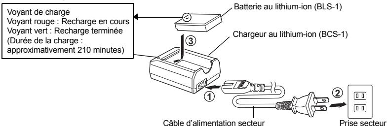 OLYMPUS NC - Recharge de la batterie. - 1
