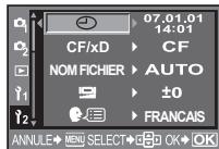 OLYMPUS NC - Appuyez sur la touche MENU. - 8