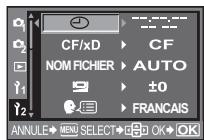 OLYMPUS NC - Appuyez sur la touche MENU. - 3