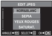 OLYMPUS NC - L'écran de réglage varie selon le format des images. Sélectionnez les données à éoperator et effectuez les opérations suivantes selon le format des données d'images. - 1