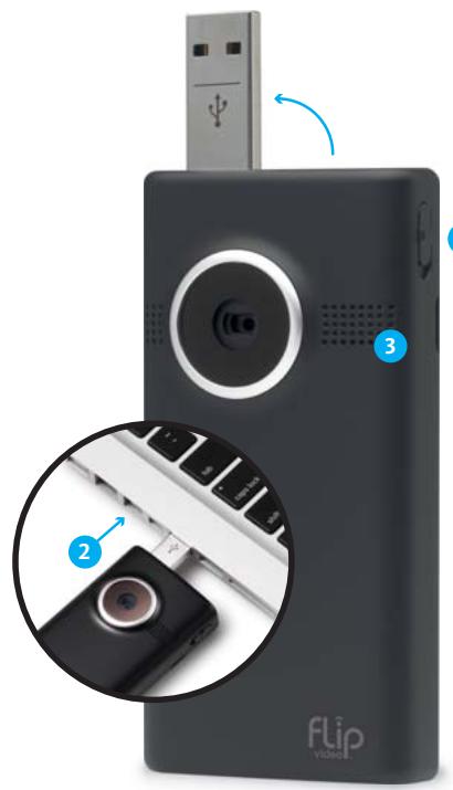 FLIP MINO III HD 1HR - Chargement de la batterie - 1