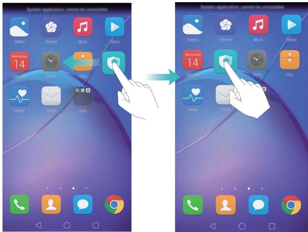 HONOR 6X PRO GOLD - Déplacer un widget ou une icône - 1