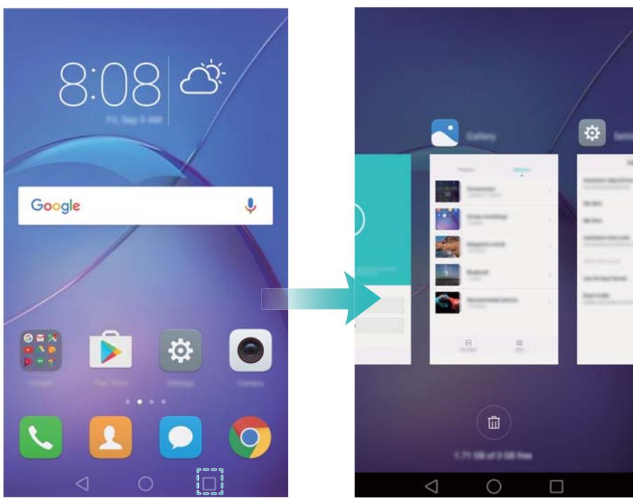 HONOR 6X PRO GOLD - Affichage des applications récemment utilisées - 1