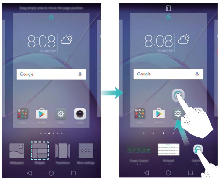 HONOR 6X PRO GOLD - Ajout de widgets à l'écran d'accueil - 1