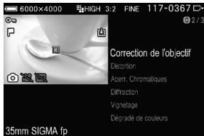 SIGMA FP45MMF28DGDN - AFFICHAGE DES INFORMATIONS D'IMAGE - 3