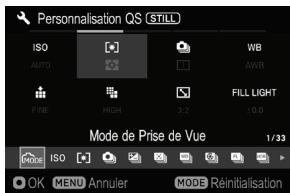 SIGMA FP45MMF28DGDN - Vous pouvez modifier les éléments assignés au menu QS. - 1