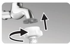 DARTY PTL6100 - Connecting the water supply hose - 2