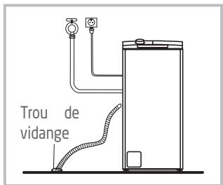 DARTY PTL6100 - Raccordement du tuyau de vidange - 1
