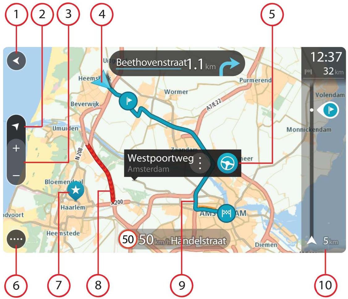 TOMTOM GO400 - Le mode carte - 1