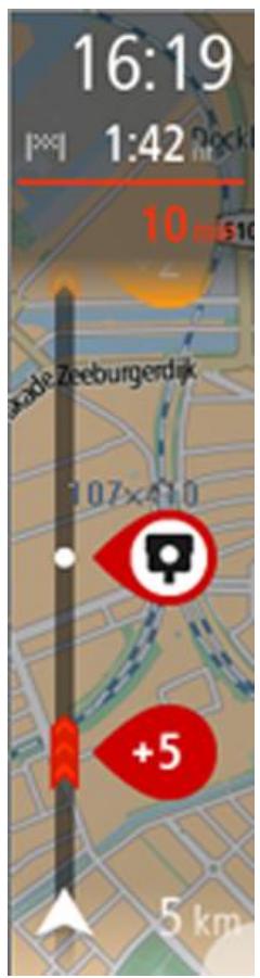 TOMTOM GO400 - La barre de parcours - 1