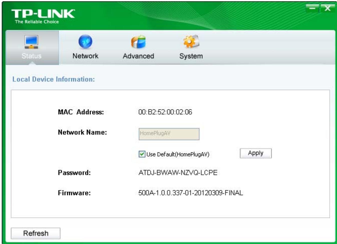 TP-LINK TL-PA4010PTKIT - Status - 1