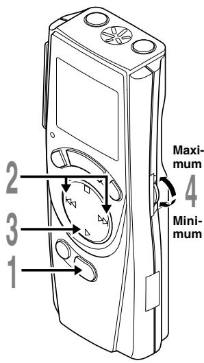 OLYMPUS VN-120 - Informations de l'écran ACL - 1