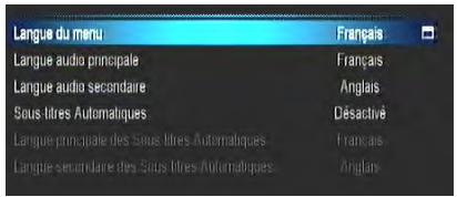 CGV 70005 ESAT HD-W2 - - « Langue du menu » : - 2