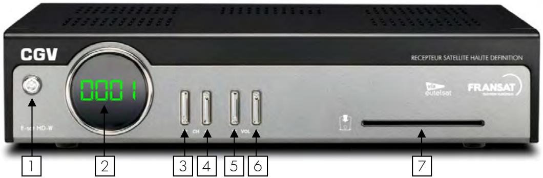 CGV 70005 ESAT HD-W2 - Description de la face avant - 1