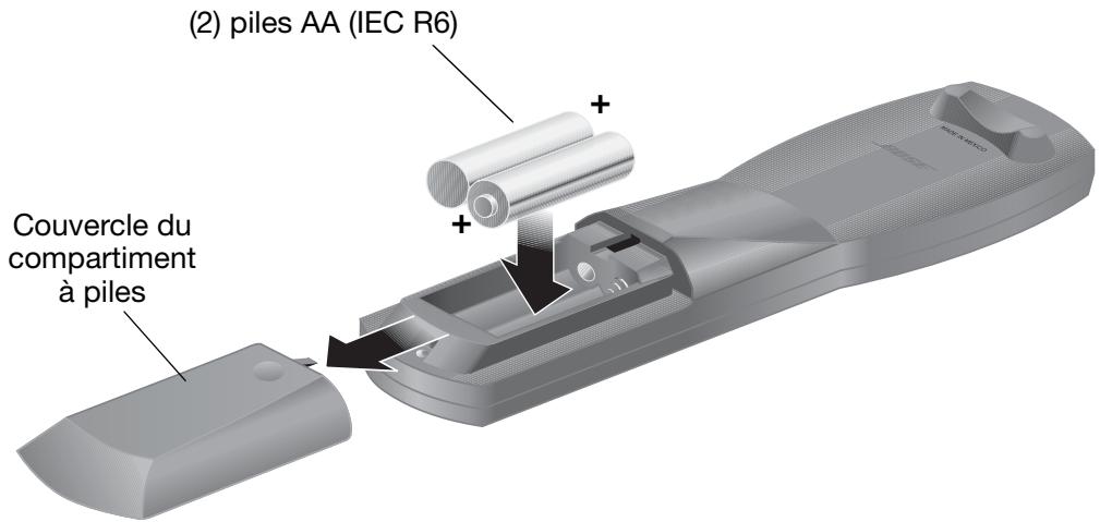 BOSER 3.2.1 - Mise en place des piles de la télécommande - 1