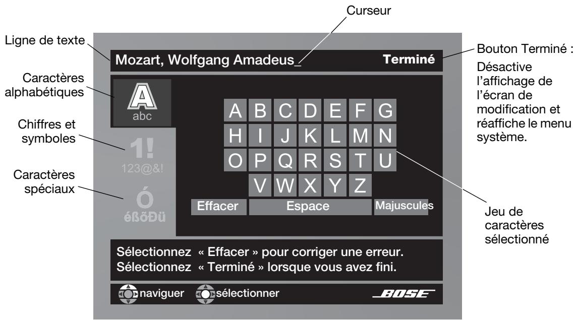 BOSER 3.2.1 - Utilisation de l'écran de modification - 1