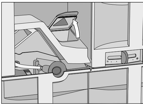 MIELE CVA6805BW - Remplir le compartment à café moulu - 1
