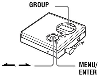 SONY MZ-R410 - Pour annuler un réglage de groupe - 1