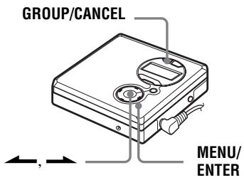 SONY MZ-R410 - Déplacement d'une plaque dans un autre groupe - 1