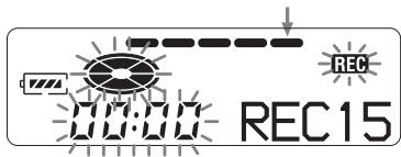 SONY MZ-R410 - Réglage manuel du niveau d'enregistrement (enregistrement manuel) - 3